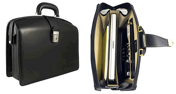Bosca Partners Briefcase - Black
